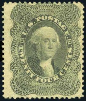 Cost of US Stamps Scott Catalogue #37: 24c 1860 Washington. Harmer-Schau Auction Galleries, Aug 2012, Sale 94, Lot 1069