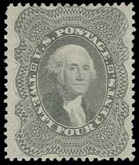 Value of US Stamps Scott #37: 24c 1860 Washington. H.R. Harmer, Jun 2013, Sale 3003, Lot 1059