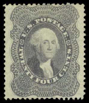 Value of US Stamp Scott 37: 24c 1860 Washington. Daniel Kelleher Auctions, Dec 2014, Sale 661, Lot 69