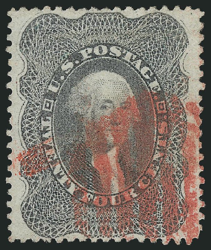 Costs of US Stamp Scott Cat. 37 - 24c 1860 Washington. Robert Siegel Auction Galleries, Mar 2011, Sale 1007, Lot 2169