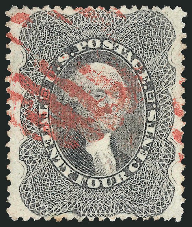 Cost of US Stamps Scott Catalog #37: 1860 24c Washington. Robert Siegel Auction Galleries, Oct 2011, Sale 1014, Lot 1119