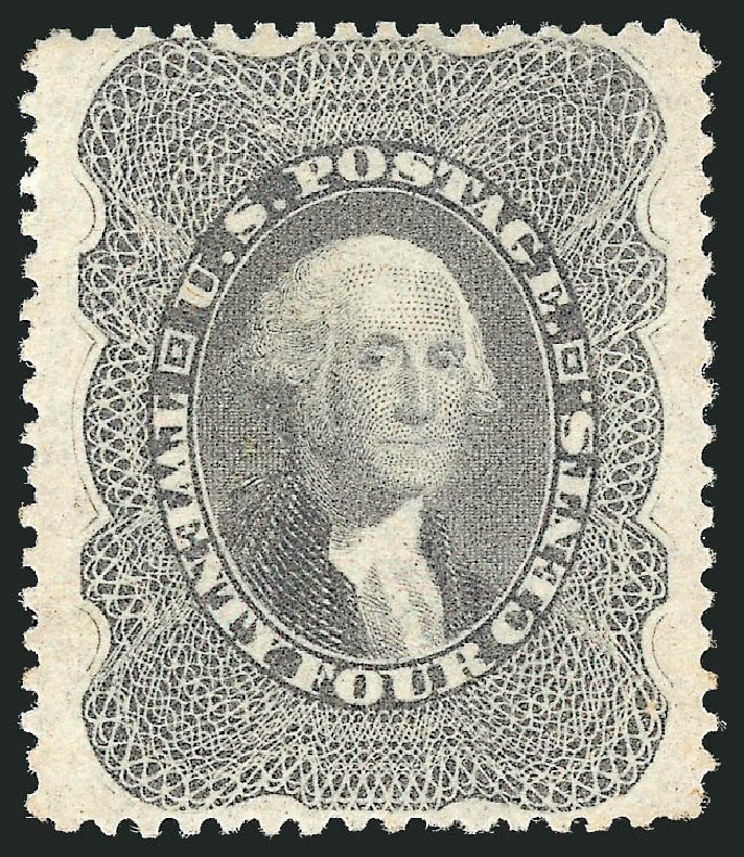 Cost of US Stamps Scott # 37 - 1860 24c Washington. Robert Siegel Auction Galleries, Jul 2013, Sale 1050, Lot 169