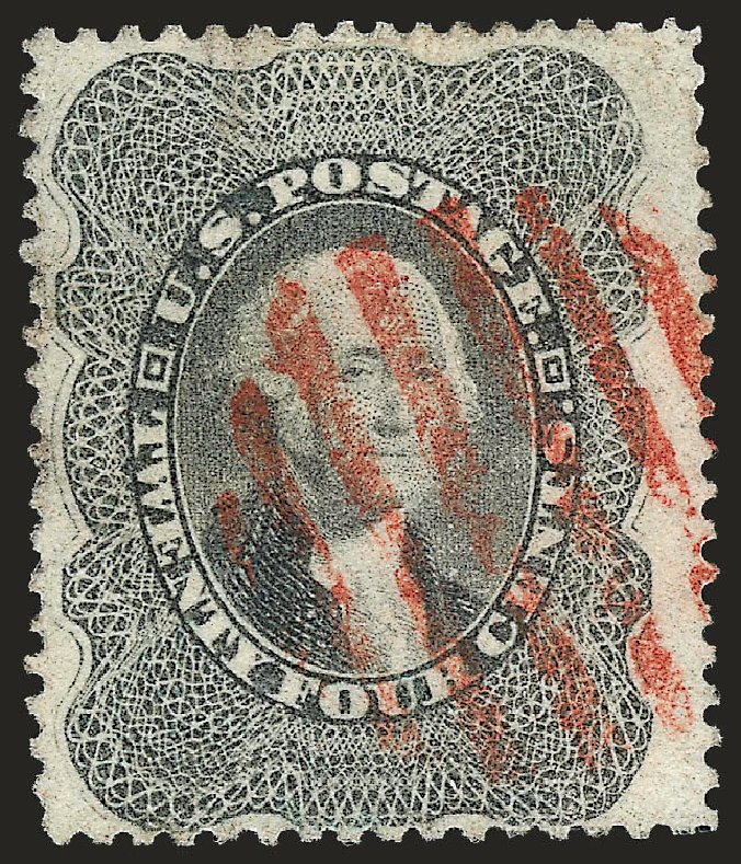 Value of US Stamp Scott Catalog #37 - 24c 1860 Washington. Robert Siegel Auction Galleries, Oct 2008, Sale 963, Lot 429