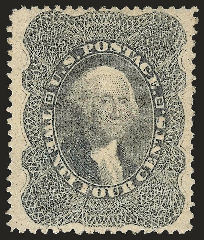 US Stamps Value Scott #37 - 24c 1860 Washington. Robert Siegel Auction Galleries, Jan 2009, Sale 968, Lot 49