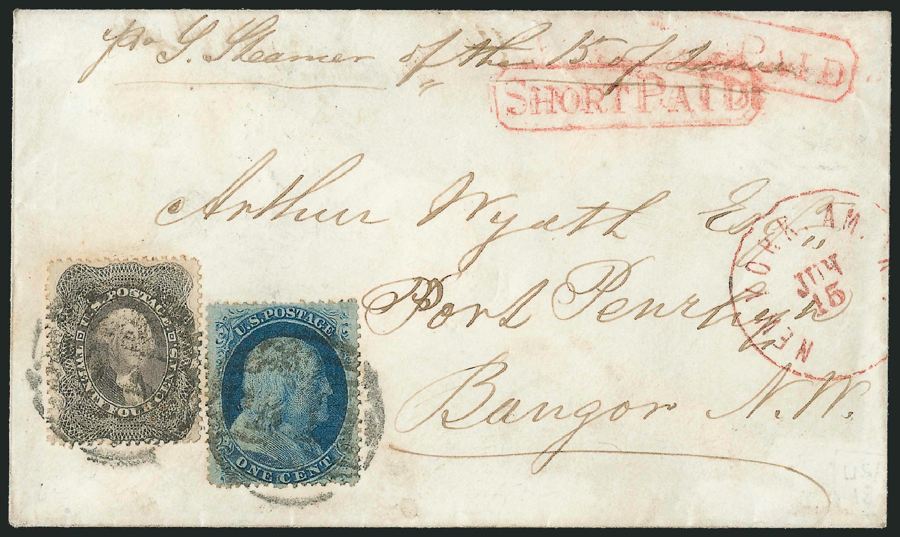 US Stamps Value Scott Catalogue # 37: 24c 1860 Washington. Robert Siegel Auction Galleries, Sep 2010, Sale 993, Lot 379
