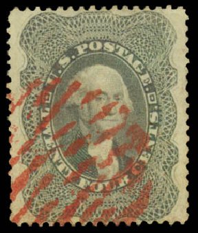 Price of US Stamps Scott Catalogue #37: 24c 1860 Washington. Daniel Kelleher Auctions, Mar 2014, Sale 648, Lot 2030