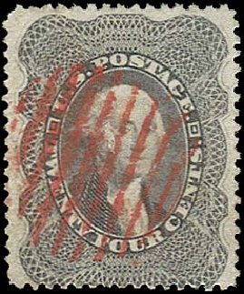 US Stamp Prices Scott 37 - 24c 1860 Washington. Regency-Superior, Nov 2014, Sale 108, Lot 130