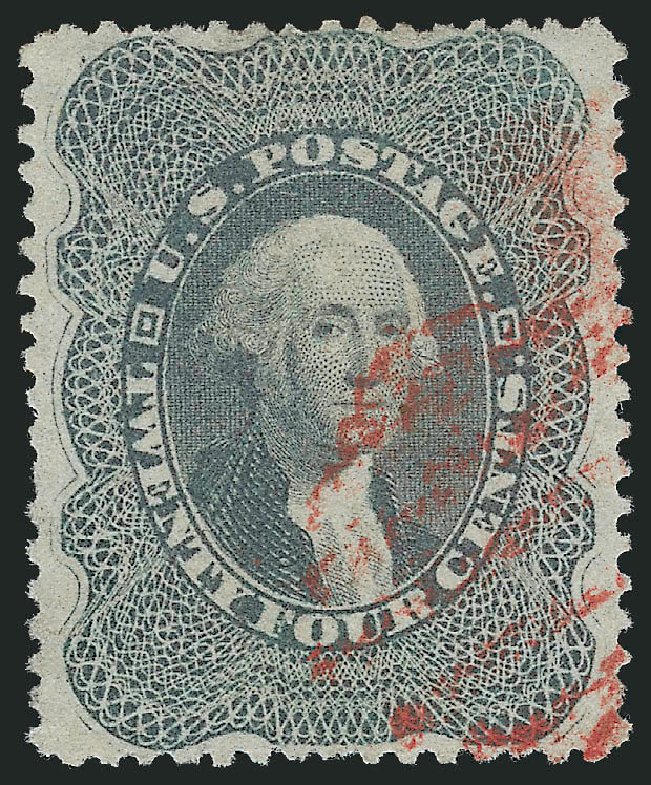Price of US Stamps Scott Catalogue # 37: 24c 1860 Washington. Robert Siegel Auction Galleries, Nov 2013, Sale 1061, Lot 3450