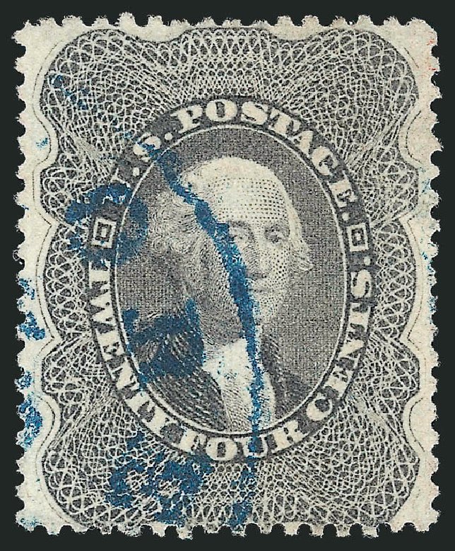 US Stamps Prices Scott # 37: 1860 24c Washington. Robert Siegel Auction Galleries, Dec 2013, Sale 1062, Lot 160