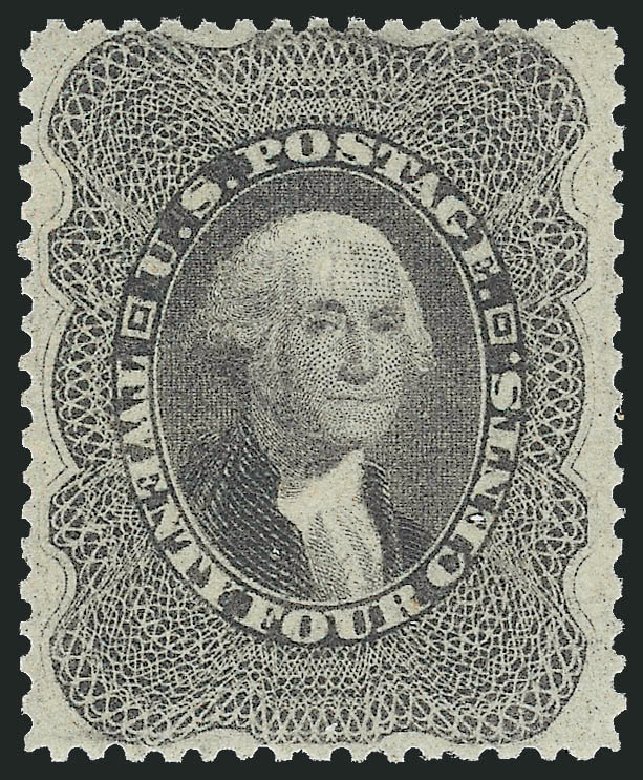 US Stamps Price Scott Catalogue 37 - 1860 24c Washington. Robert Siegel Auction Galleries, Dec 2014, Sale 1090, Lot 1170