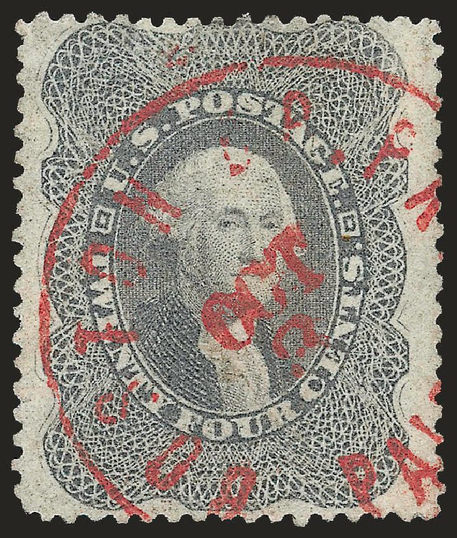 US Stamps Values Scott Catalog 37: 24c 1860 Washington. Robert Siegel Auction Galleries, Apr 2010, Sale 984, Lot 200