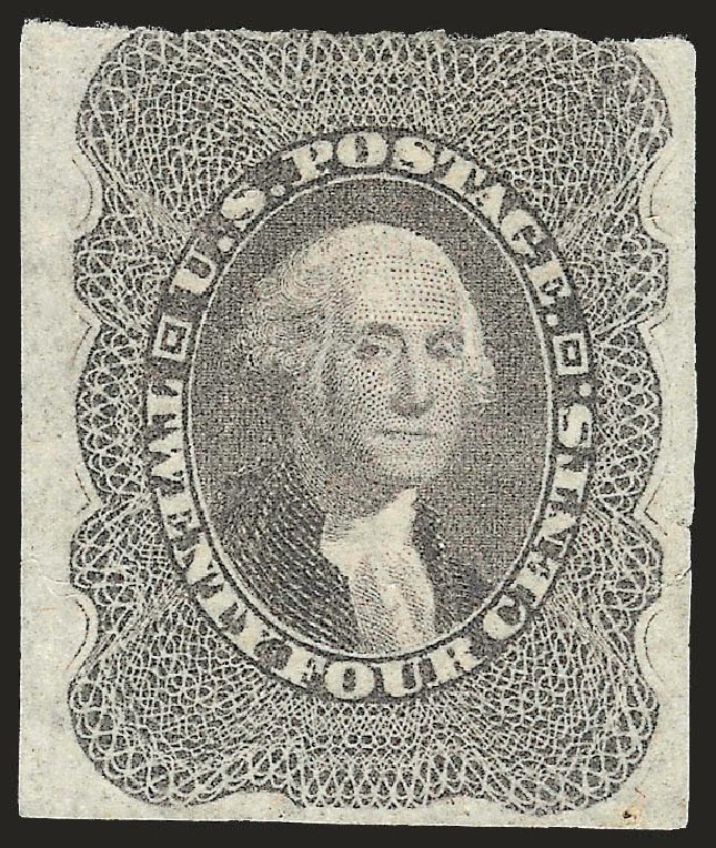 Value of US Stamps Scott Cat. #37: 1860 24c Washington. Robert Siegel Auction Galleries, Apr 2010, Sale 984, Lot 210