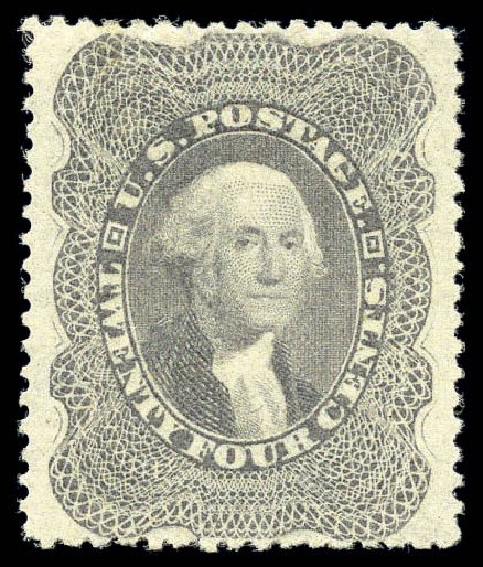 Values of US Stamp Scott Cat. #37 - 24c 1860 Washington. Matthew Bennett International, Sep 2010, Sale 331, Lot 381