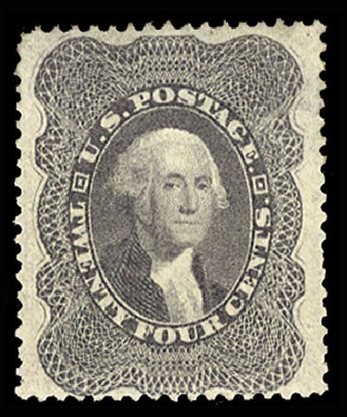Costs of US Stamp Scott Catalogue # 37: 24c 1860 Washington. Cherrystone Auctions, May 2013, Sale 201305, Lot 41