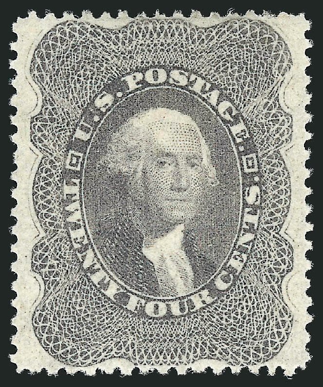 US Stamps Values Scott Catalog 37 - 24c 1860 Washington. Robert Siegel Auction Galleries, Mar 2013, Sale 1040, Lot 1261