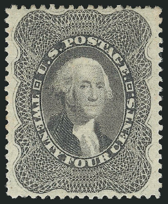 Price of US Stamps Scott Cat. 37 - 1860 24c Washington. Robert Siegel Auction Galleries, Dec 2014, Sale 1090, Lot 1171