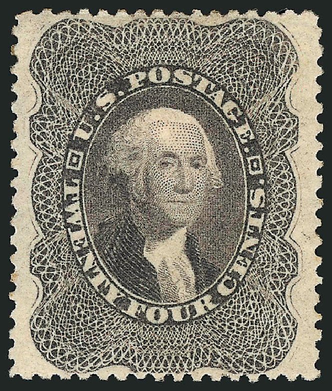 Prices of US Stamps Scott Catalogue #37 - 24c 1860 Washington. Robert Siegel Auction Galleries, Oct 2008, Sale 963, Lot 421
