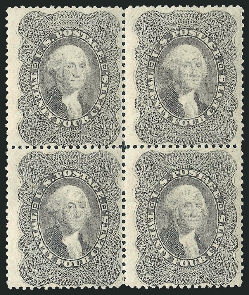 Costs of US Stamp Scott Catalog # 37 - 24c 1860 Washington. Robert Siegel Auction Galleries, Feb 2010, Sale 983, Lot 31