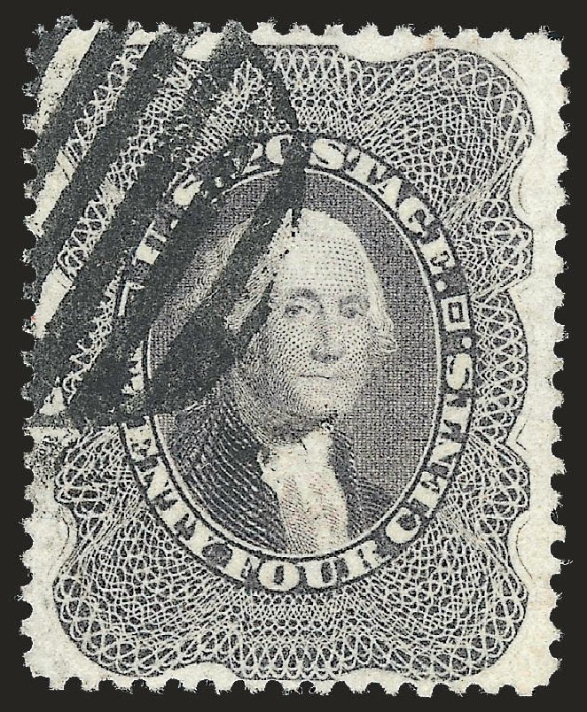 Cost of US Stamp Scott Catalog 37: 1860 24c Washington. Robert Siegel Auction Galleries, Apr 2010, Sale 984, Lot 201