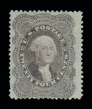 US Stamp Prices Scott Cat. #37: 1860 24c Washington. Matthew Bennett International, Jun 2007, Sale 319, Lot 1084