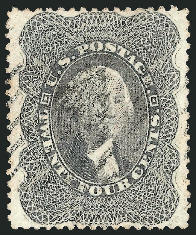 Costs of US Stamps Scott Catalog #37: 1860 24c Washington. Robert Siegel Auction Galleries, Jun 2012, Sale 1024, Lot 84