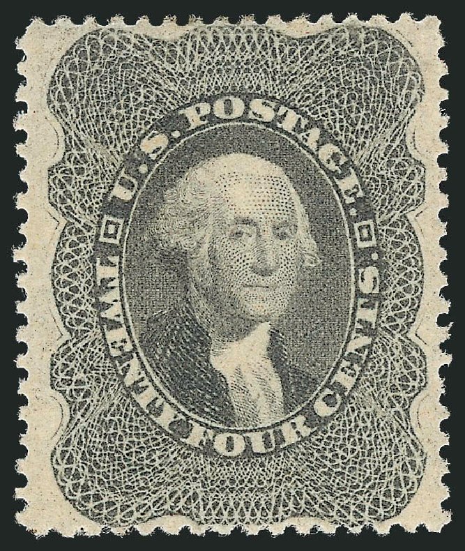 US Stamp Value Scott Cat. #37 - 24c 1860 Washington. Robert Siegel Auction Galleries, Dec 2012, Sale 1037, Lot 1504