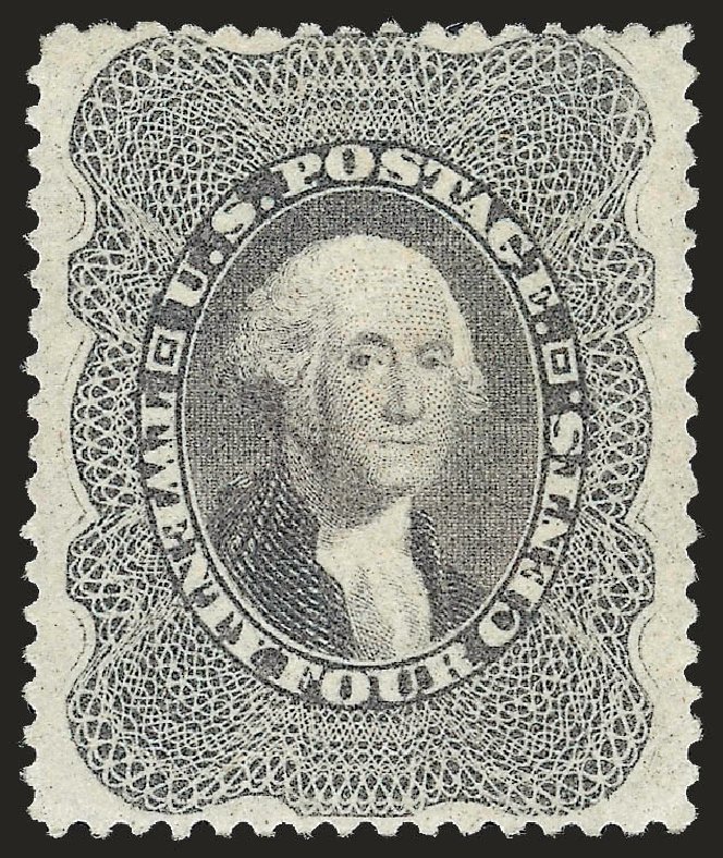 Cost of US Stamps Scott Catalogue #37 - 24c 1860 Washington. Robert Siegel Auction Galleries, Jun 2009, Sale 973, Lot 54