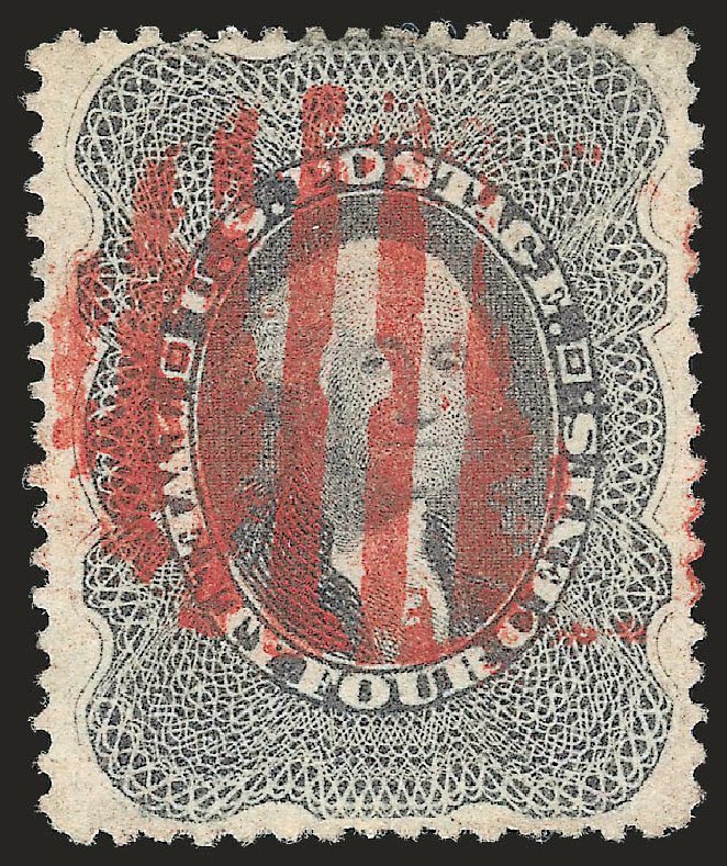 Price of US Stamps Scott Catalogue # 37 - 1860 24c Washington. Robert Siegel Auction Galleries, Apr 2010, Sale 984, Lot 204