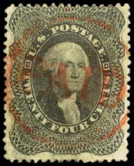 Price of US Stamp Scott Cat. # 37 - 1860 24c Washington. Harmer-Schau Auction Galleries, Feb 2012, Sale 92, Lot 835