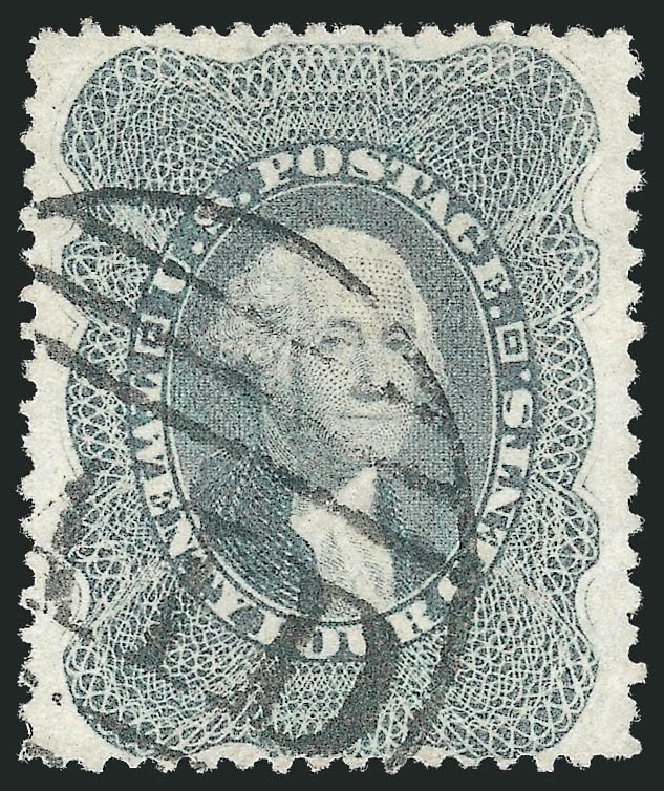 Value of US Stamp Scott Catalog # 37: 1860 24c Washington. Robert Siegel Auction Galleries, Sep 2014, Sale 1078, Lot 125