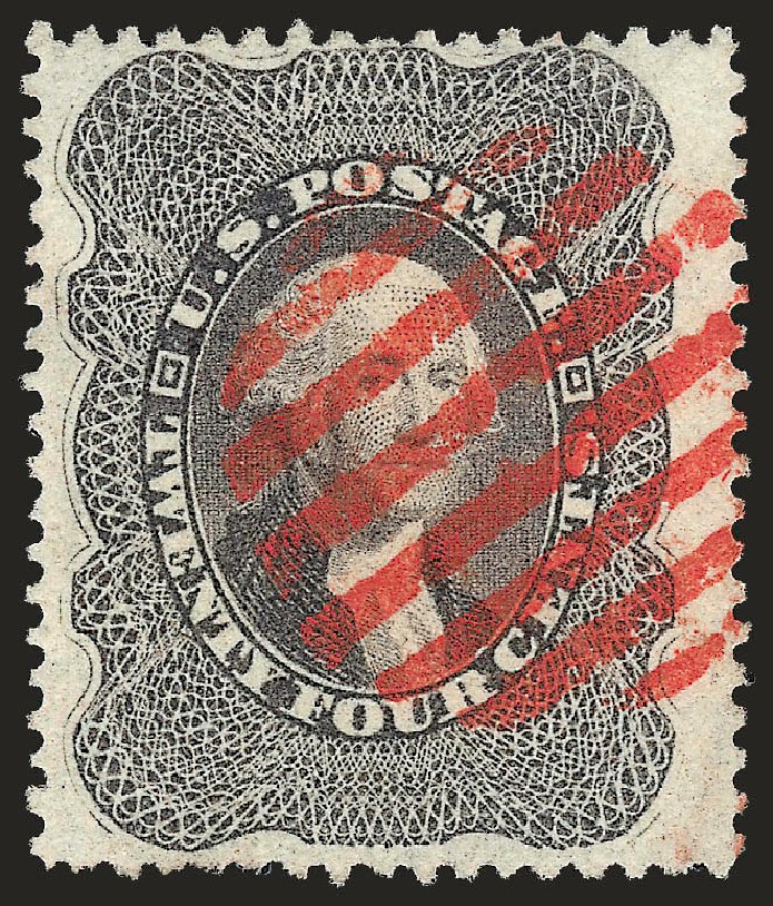 Price of US Stamp Scott Catalogue #37 - 1860 24c Washington. Robert Siegel Auction Galleries, Oct 2008, Sale 963, Lot 425