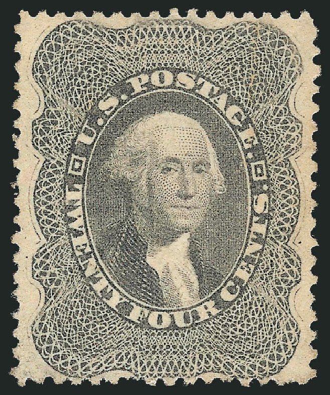 Prices of US Stamp Scott 37: 1860 24c Washington. Robert Siegel Auction Galleries, Oct 2010, Sale 997, Lot 5285