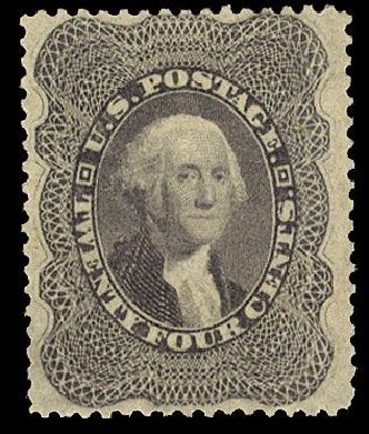US Stamp Value Scott #37: 24c 1860 Washington. Cherrystone Auctions, Jan 2008, Sale 200801, Lot 1052