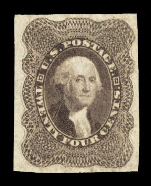 Costs of US Stamps Scott 37 - 1860 24c Washington. Cherrystone Auctions, Jun 2014, Sale 201406, Lot 32