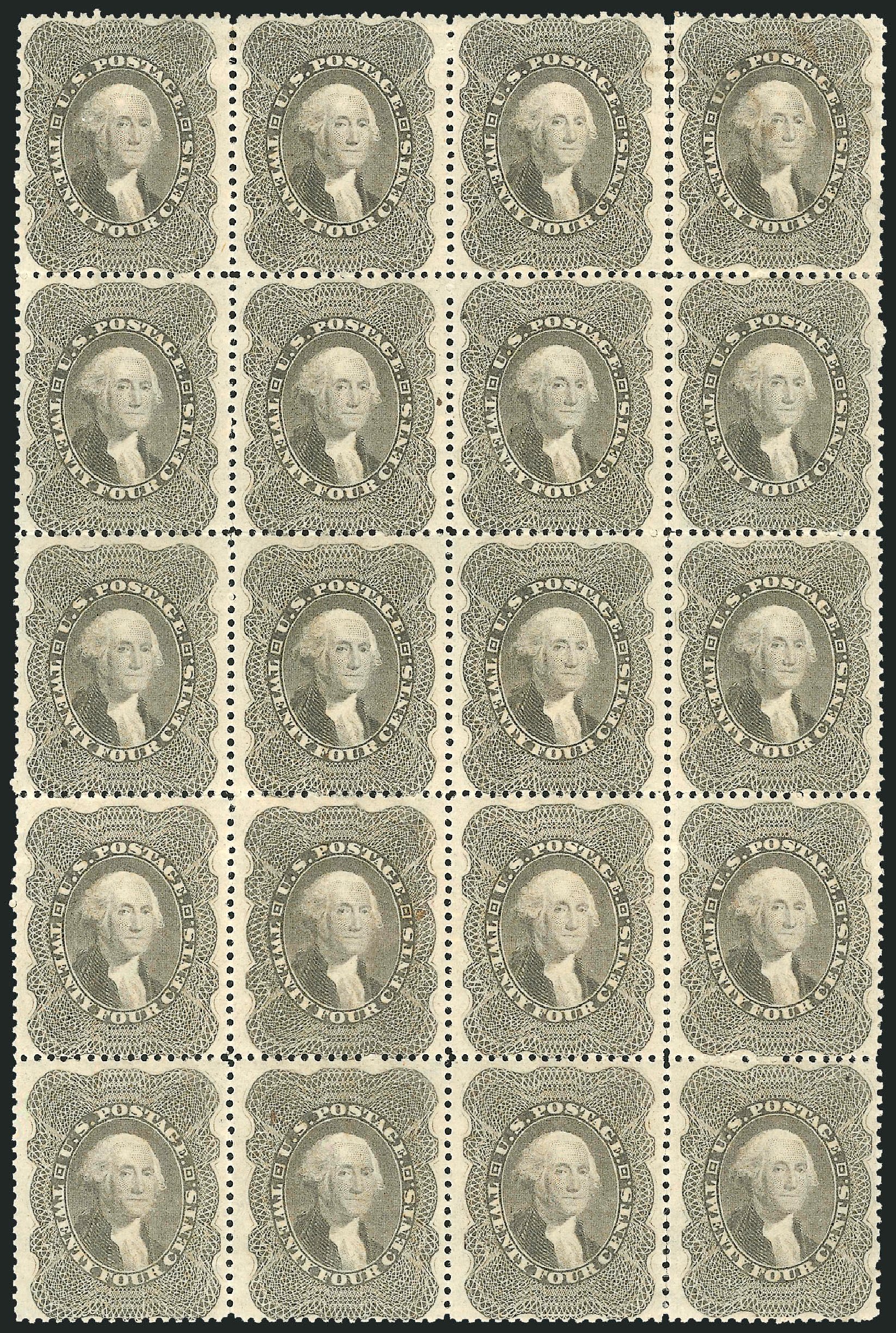 Costs of US Stamps Scott # 37: 24c 1860 Washington. Robert Siegel Auction Galleries, Dec 2014, Sale 1090, Lot 1172
