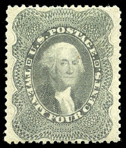 Costs of US Stamp Scott Catalogue #37 - 1860 24c Washington. Matthew Bennett International, May 2014, Sale 350, Lot 83