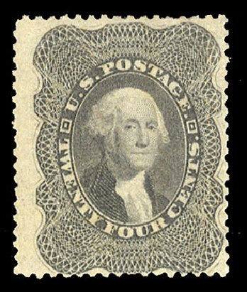 US Stamps Price Scott Cat. # 37: 24c 1860 Washington. Cherrystone Auctions, Nov 2014, Sale 201411, Lot 13