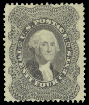 Cost of US Stamp Scott Catalogue #37 - 24c 1860 Washington. Daniel Kelleher Auctions, May 2014, Sale 653, Lot 2083