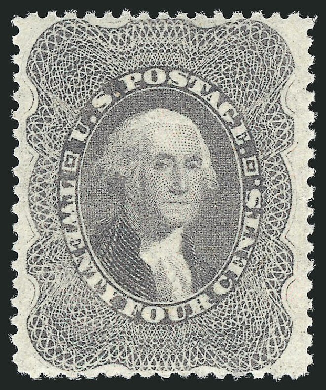 US Stamp Price Scott Catalogue # 37 - 24c 1860 Washington. Robert Siegel Auction Galleries, Dec 2012, Sale 1037, Lot 1503