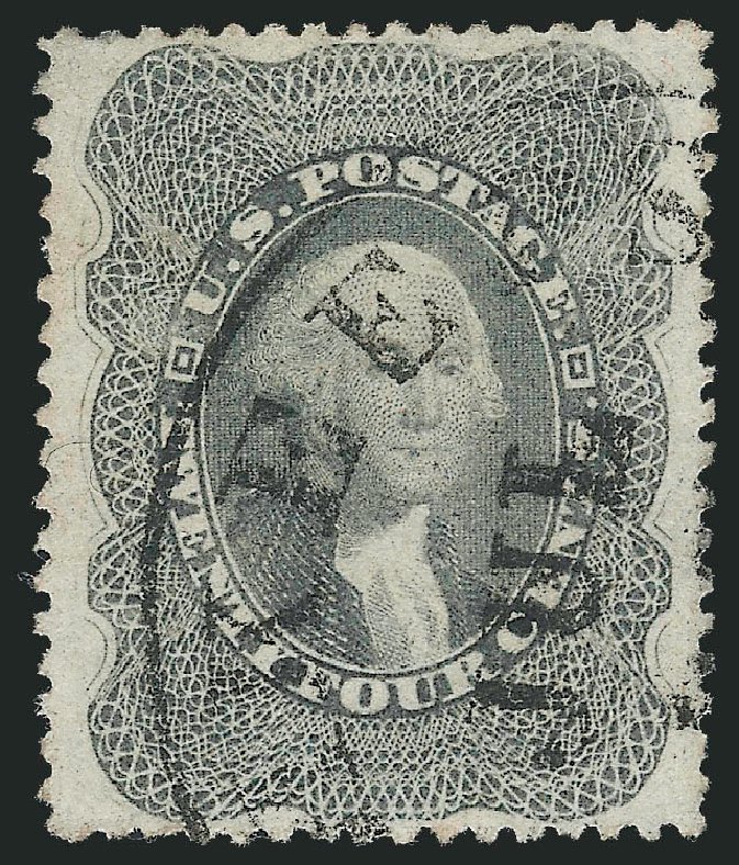 Value of US Stamp Scott Catalogue 37: 24c 1860 Washington. Robert Siegel Auction Galleries, Mar 2013, Sale 1040, Lot 1263