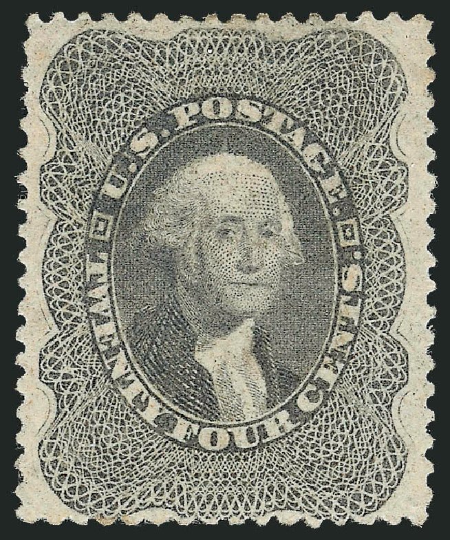Value of US Stamps Scott # 37 - 1860 24c Washington. Robert Siegel Auction Galleries, Sep 2014, Sale 1078, Lot 123