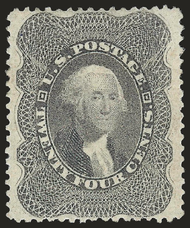 Cost of US Stamp Scott Catalog #37 - 1860 24c Washington. Robert Siegel Auction Galleries, Jun 2009, Sale 973, Lot 53