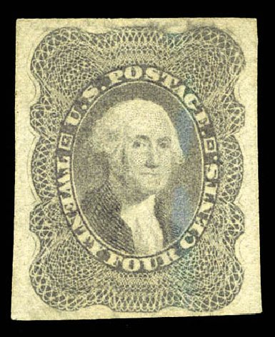 Values of US Stamp Scott Catalog # 37: 1860 24c Washington. Matthew Bennett International, Mar 2012, Sale 344, Lot 4246