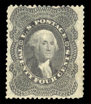 Costs of US Stamps Scott Catalogue # 37 - 1860 24c Washington. Cherrystone Auctions, Mar 2010, Sale 201003, Lot 46