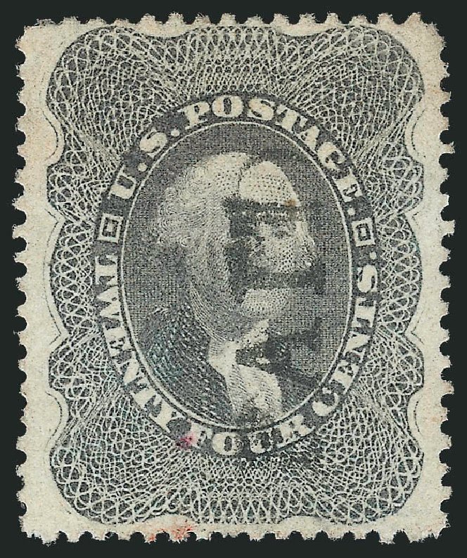 Costs of US Stamp Scott Catalog 37: 1860 24c Washington. Robert Siegel Auction Galleries, Dec 2012, Sale 1037, Lot 1506