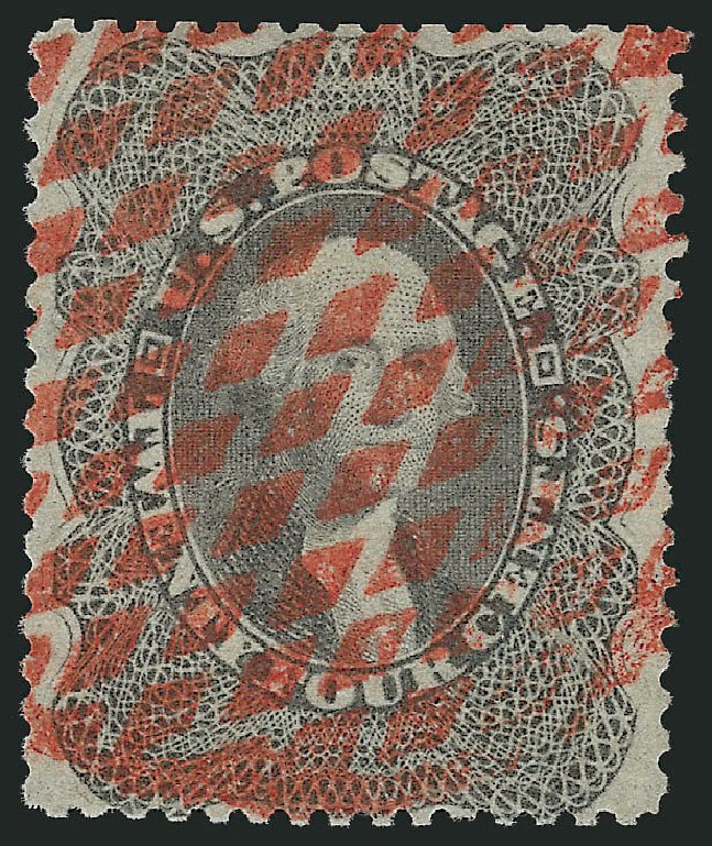 Values of US Stamp Scott 37: 1860 24c Washington. Robert Siegel Auction Galleries, Mar 2014, Sale 1067, Lot 986
