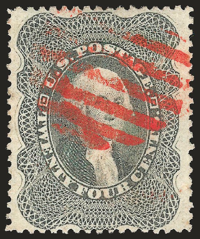 Costs of US Stamp Scott Catalog # 37: 1860 24c Washington. Robert Siegel Auction Galleries, Oct 2008, Sale 963, Lot 426