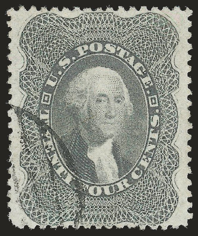 US Stamps Price Scott 37 - 1860 24c Washington. Robert Siegel Auction Galleries, Dec 2008, Sale 967, Lot 4146