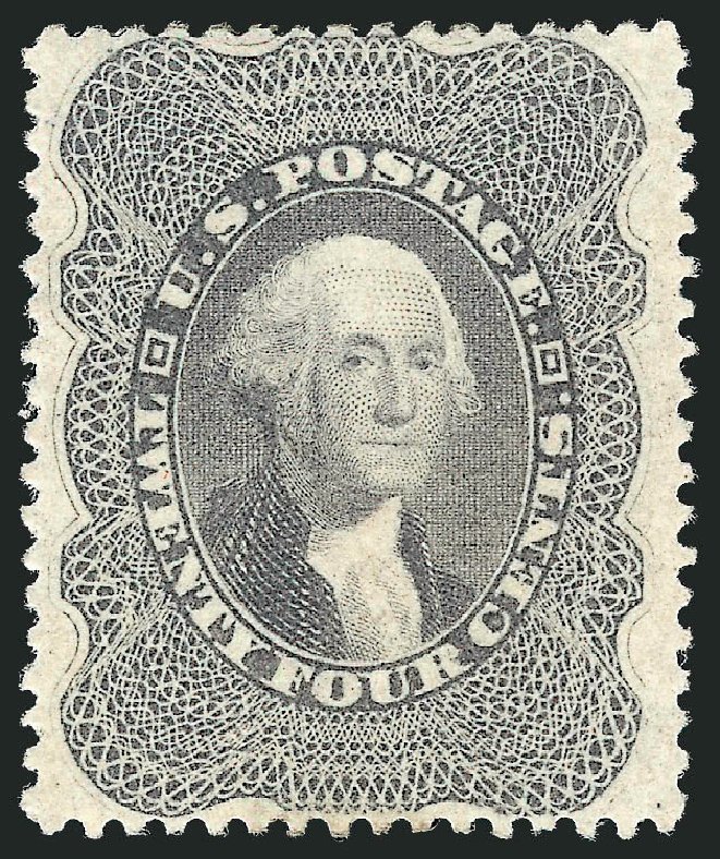 Prices of US Stamp Scott Cat. # 37 - 1860 24c Washington. Robert Siegel Auction Galleries, Sep 2010, Sale 993, Lot 346