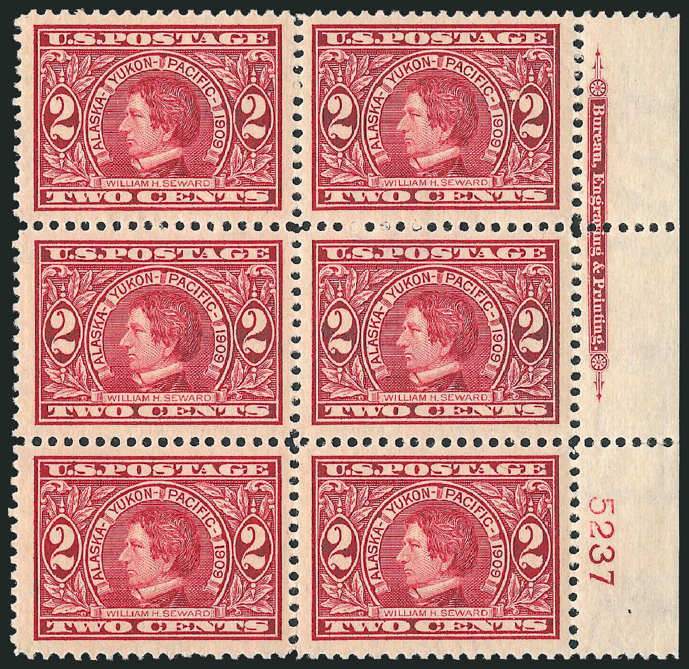 US Stamps Price Scott # 370: 2c 1909 Alaska-Yukon Exposition. Robert Siegel Auction Galleries, Apr 2009, Sale 971, Lot 1637